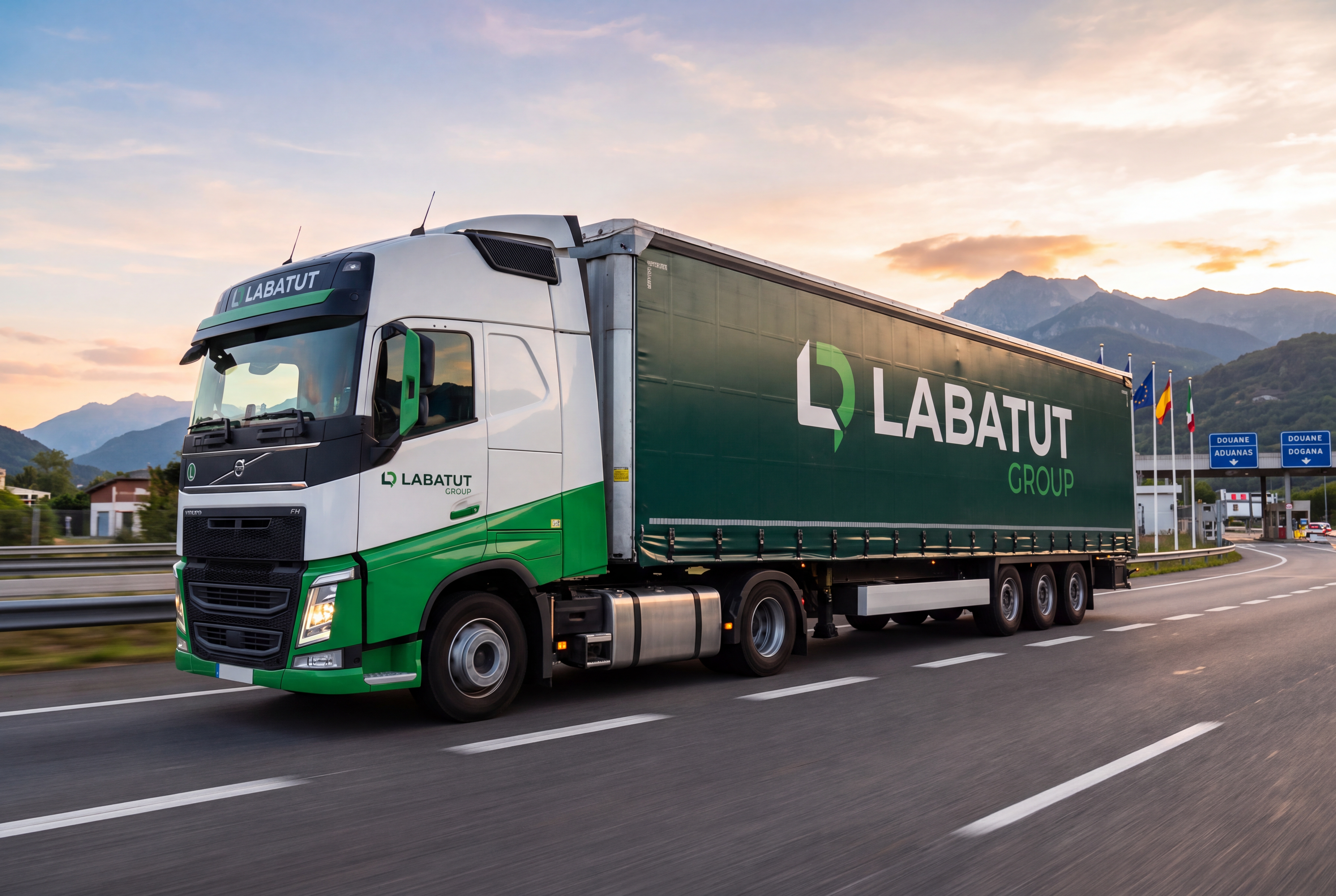 Camion Labatut Group sur un axe transfrontalier, convention CMR